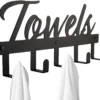 Sde6772e7056942318cf2be2682e2fd8a6.webp all‑Mounted Bathroom Towel Rack with Hooks – Modern Metal Towel Holder for Home Décor
