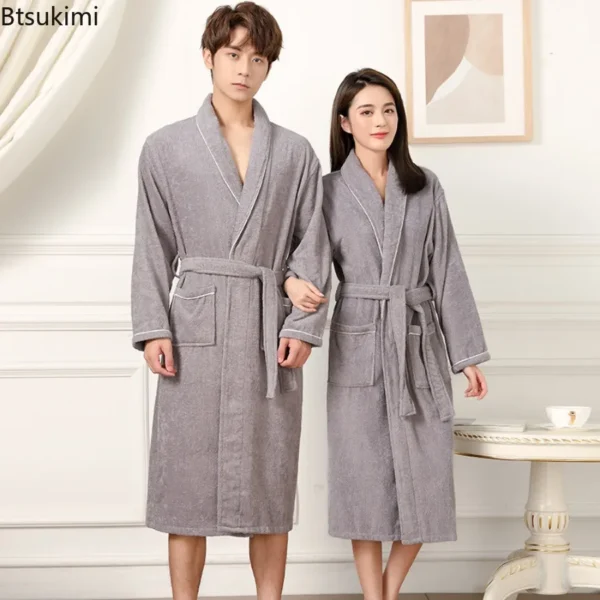 100% Cotton Toweling Terry Robe – Soft Unisex Bathrobe for Home & Sleepwear