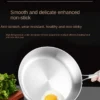 1pc 304 Stainless Steel Frying Pan, NonStick Pan Fried Steak Pot Uncoated Kitchen Cookware For Gas Stove and Induction Cooker