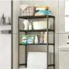 Se229a31b854f4178812f420e2dc930005.webp Adjustable Bathroom Storage Rack – Movable Over‑Toilet Plastic Shelf