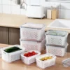Fridge Organizer Drain Basket Refrigerator Storage Box Fresh Vegetable Fruit Boxes Storage Containers Household Pantry Organizer