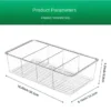 Refrigerator Organizer Bin Clear Plastic Food Storage Organizer Fridge Storage Box with Divider Freezer Pantry Kitchen Organizer