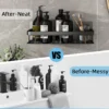 Bathroom Storage Rack – No‑Drill Wall‑Mounted Corner Shelf