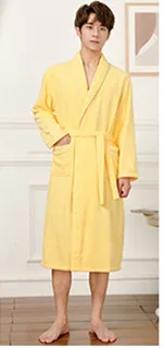 Women's 100% Cotton Toweling Terry Robe Unisex Lovers Soft Bath Robe for Men and Women Nightrobe Sleepwear Casual Home Bathrobe