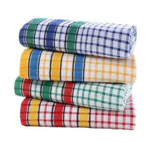 Large Kitchen Dish Towels Absorbent Cotton Kitchen Towels Quick-Dry Cleaning Cloths Colorful Tea Towel for Washing Drying Dishes