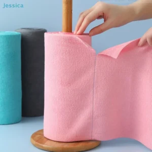 Reusable Rolled Kitchen Towels (Multi-Color) - Washable Microfiber Cloths for Cleaning & Dish Drying