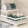 Se4b9581d42ff48148b62753857f33756O-2.webp 2‑Tier Stainless Steel Dish Drying Rack with Drainboard