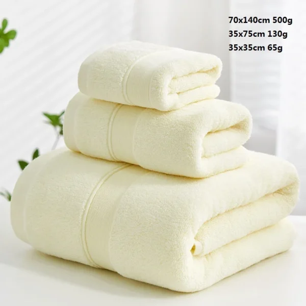 Se4bf2600dc594e63840536d1d7cc3f1fd-2.webp Pure Cotton Terry 3‑Piece Thick Soft Bathroom Towel Set