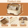 Dish Rack with Lid – Dust‑Proof Kitchen Organizer