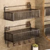 Bathroom Storage Rack – Non‑Perforated Wall‑Mounted Shelf