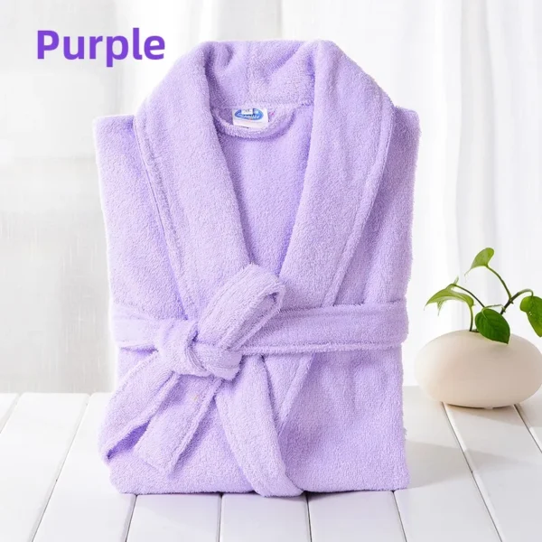 Pure Cotton Hotel Bath Robe – Unisex Kimono Towel Robe for Adults