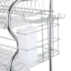 Multi-functional 3-Tier Dish Rack Kitchen Supplies Storage Rack Draining Rack