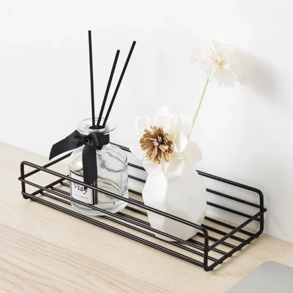 Wall‑Mounted Corner Storage Rack – Punch‑Free Single Shelf