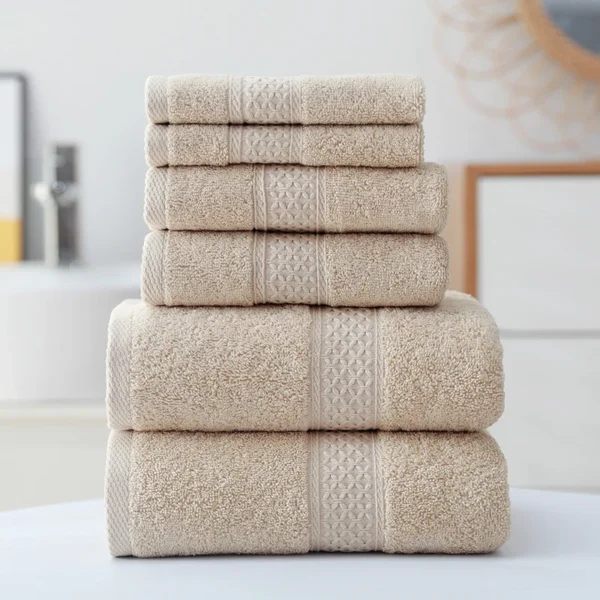Seef0308340a74fba9fa4f1f4427c3e5dY.webp Organic cotton towel set soft absorbent quick dry towels for daily bathroom use