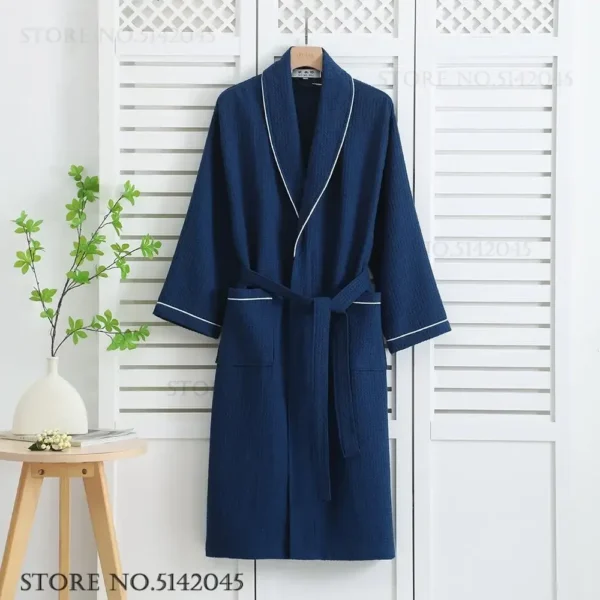 Women’s Cotton Waffle Robe – Home Sleepwear Loungewear