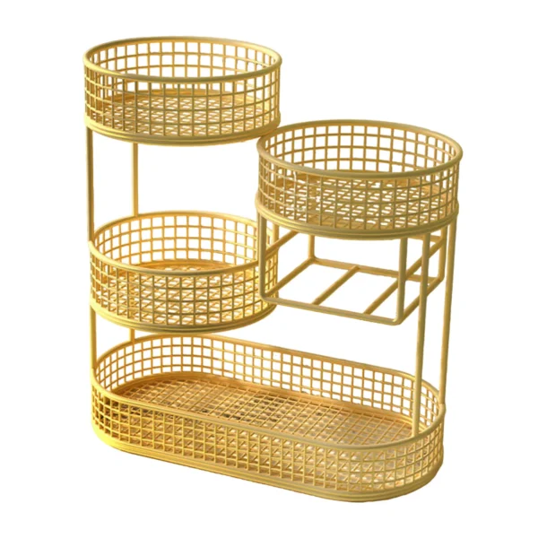 Sf304fba4afbc46dcaddcf029077077c2H-2.webp Fruit Basket Bowl Fruit and Vegetable Storage Basket for Kitchen Counter Removable Bread Snack Product Storage Rack