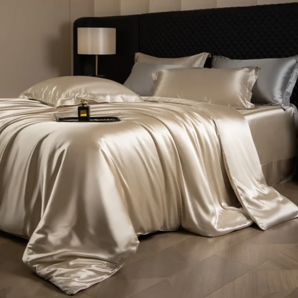 Luxury Bedding Set with Silk & Rayon Sheets