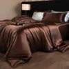 Luxury Bedding Set with Silk & Rayon Sheets
