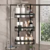 Sf7a8b81a5bb84fd090214aed01bde4d7z-1.webp Bathroom wall mounted three-layer storage rack, door mounted rack, shower gel rack, shower room supplies storage rack