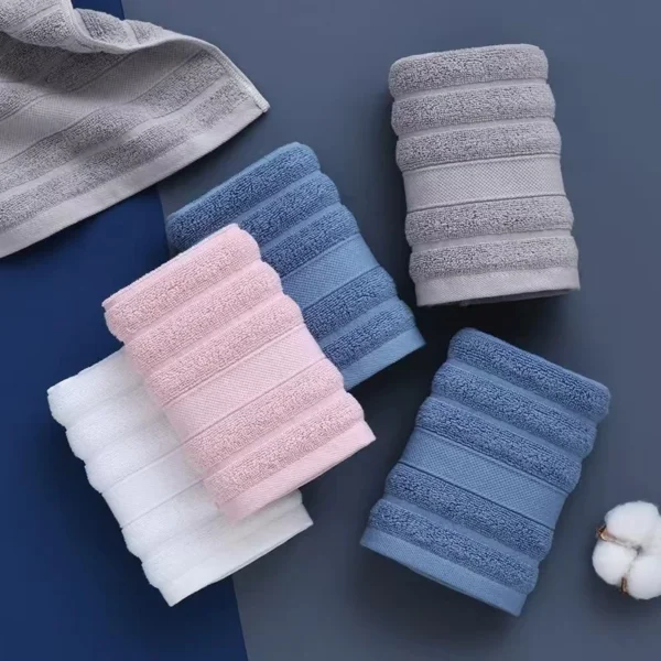 Sfaa31d1df63540f0af7a398fb3c69903E-1.webp Pure Cotton Terry 3‑Piece Thick Soft Bathroom Towel Set