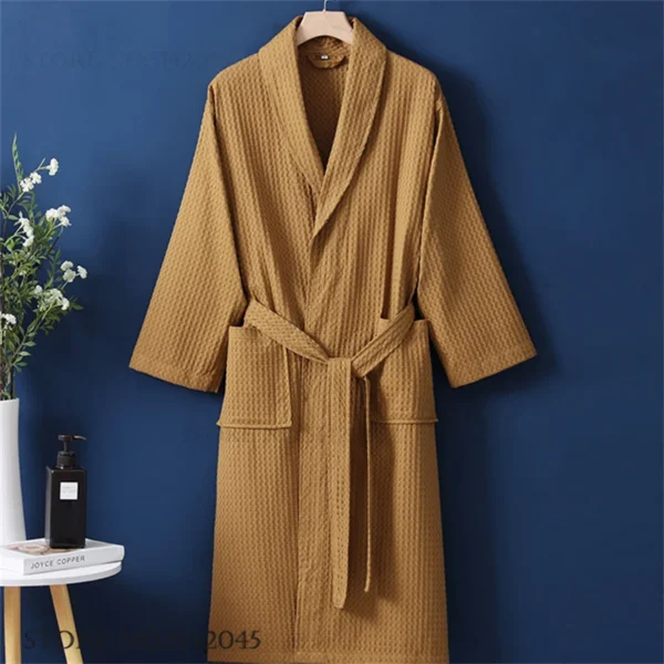 Women’s Cotton Waffle Robe – Home Sleepwear Loungewear