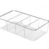 Refrigerator Organizer Bin Clear Plastic Food Storage Organizer Fridge Storage Box with Divider Freezer Pantry Kitchen Organizer