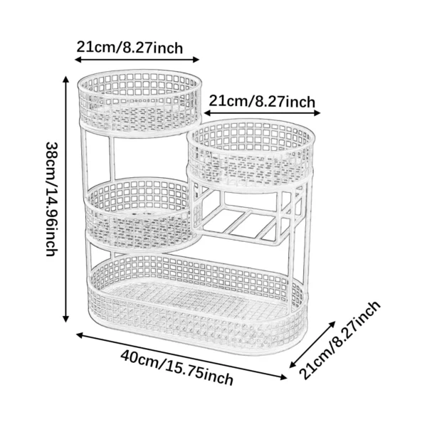 Metal Wire Fruit & Vegetable Basket – Multi‑Tier Countertop Storage Rack