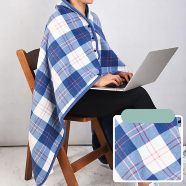 Cozy Wearable Shawl Blanket – Thick Warm Flannel Wrap