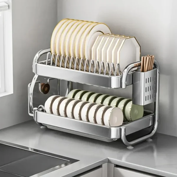 Sfffa5a4437ab48e2b932ba747d0600c83-3.webp Stainless Steel Multifunctional Dish Drying Rack Organizer
