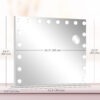 Hollywood Vanity Mirror with Lights, 31.5" x 24.4" Lighted Makeup Mirror with 3 Colour, 10X Magnifying, USB Port, White