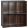 Wood Small Bookshelf 2 Tier Storage Rack Chest Unit Home Office Furniture Walnut