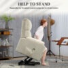 TLv29d19492f86bf5.jpg Lift Chair for Seniors, Microfibre Upholstered Power Recliner Chair with Remote, Quick Assembly, Cream White