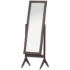 Full Length Mirror, Free Standing Full Body Mirror with Rectangular Frame, Adjustable Angle for Dressing Room, Bedroom, Living Room, Dark Brown