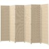 woven bamboo room divider, 6 panel privacy screen, folding room divider, natural wood partition