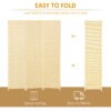 Woven Bamboo Room Divider, 3 Panel Folding Indoor Privacy Screens for Home Office, Natural Wood