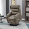 Lift Chair for Elderly, Power Chair Recliner with Footrest, Remote Control, Side Pockets for Living Room, Brown