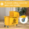 UvB0c519b9e08defe.jpg Mop Bucket with Wringer on Wheels for Floor Cleaning, 21 Quart Side Press Wringer with Handle and Mop, Yellow