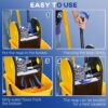 V0k4fc19bb73d88ff.jpg 6.9 Gal/26L Mop Bucket, Mop Bucket with Wringer, Wheels and Handle, Yellow