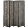4 Panel Room Divider, 6 Ft Tall Indoor Portable Folding Privacy Screens, Bamboo Hand-Woven Freestanding Partition Wall Divider for Home Office, Brown
