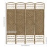 WCl41218e8b5f13f9.jpg 4 Panel Folding Room Divider, Portable Privacy Screen, Wave Fiber Room Partition for Home Office, Natural
