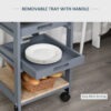 Wln4ff1949578711f.jpg Kitchen Island Rolling Trolley Utility Serving Cart with Drawer Grey