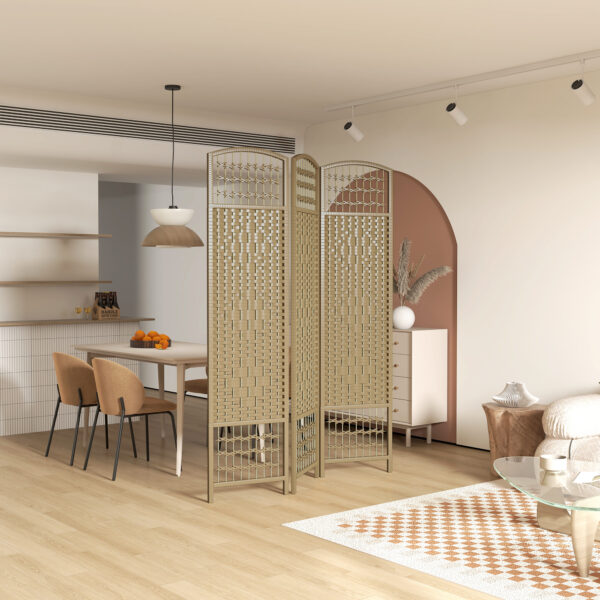 XBh11a19496e91903.jpg 3 Panel Folding Room Divider, Portable Privacy Screen, Wave Fiber Room Partition for Home Office, Natural