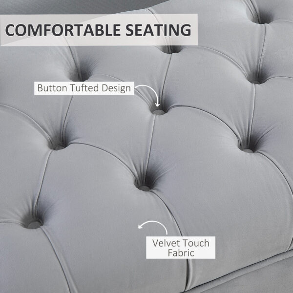 End of Bed Bench, Upholstered Bench, Entryway Shoe Bench with Button Tufted for Living Room, Bedroom, Grey