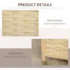 4-Panel Room Divider, 5.6 FT Bamboo Freestanding Folding Privacy Screen for Indoor Bedroom Office, Natural Wood