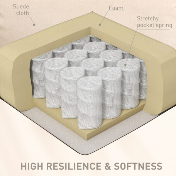 Massage Recliner Chair for Living Room, Push Back Recliner Sofa, Suede Wingback Reclining Chair with Extendable Footrest, Wood Legs, Remote Control, Side Pockets, Beige