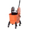 ZHh00819bb73e9a52.jpg 6.9 Gal/26L Mop Bucket, Mop Bucket with Wringer, Wheels and Handle, Orange