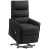 Lift Chair for Elderly, Power Chair Recliner with Remote Control, Side Pockets for Living Room, Black