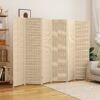 Woven Bamboo Room Divider, 6 Panel Folding Indoor Privacy Screens for Home Office, Natural Wood