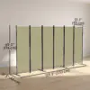 6 Panel Room Divider, 6 Ft Folding Privacy Screen, Portable Freestanding Partition Wall Divider, Beige
