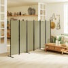 6 Panel Room Divider, 6 Ft Folding Privacy Screen, Portable Freestanding Partition Wall Divider, Beige